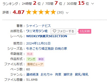 DLsite［引きこもり矯正施設 白桃の家］作品ページ